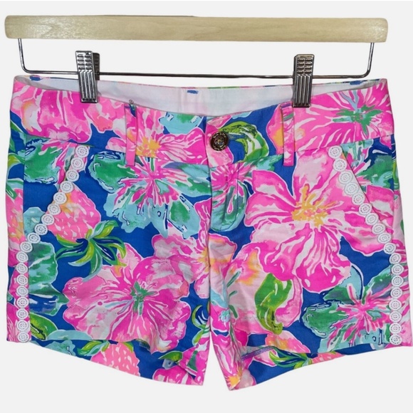 Lilly Pulitzer "Beacon Blue Jungle Utopia" shorts, size 10, EUC - Picture 1 of 5